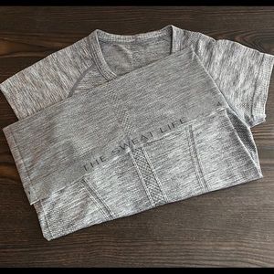 Gray Lulu Lemon workout top